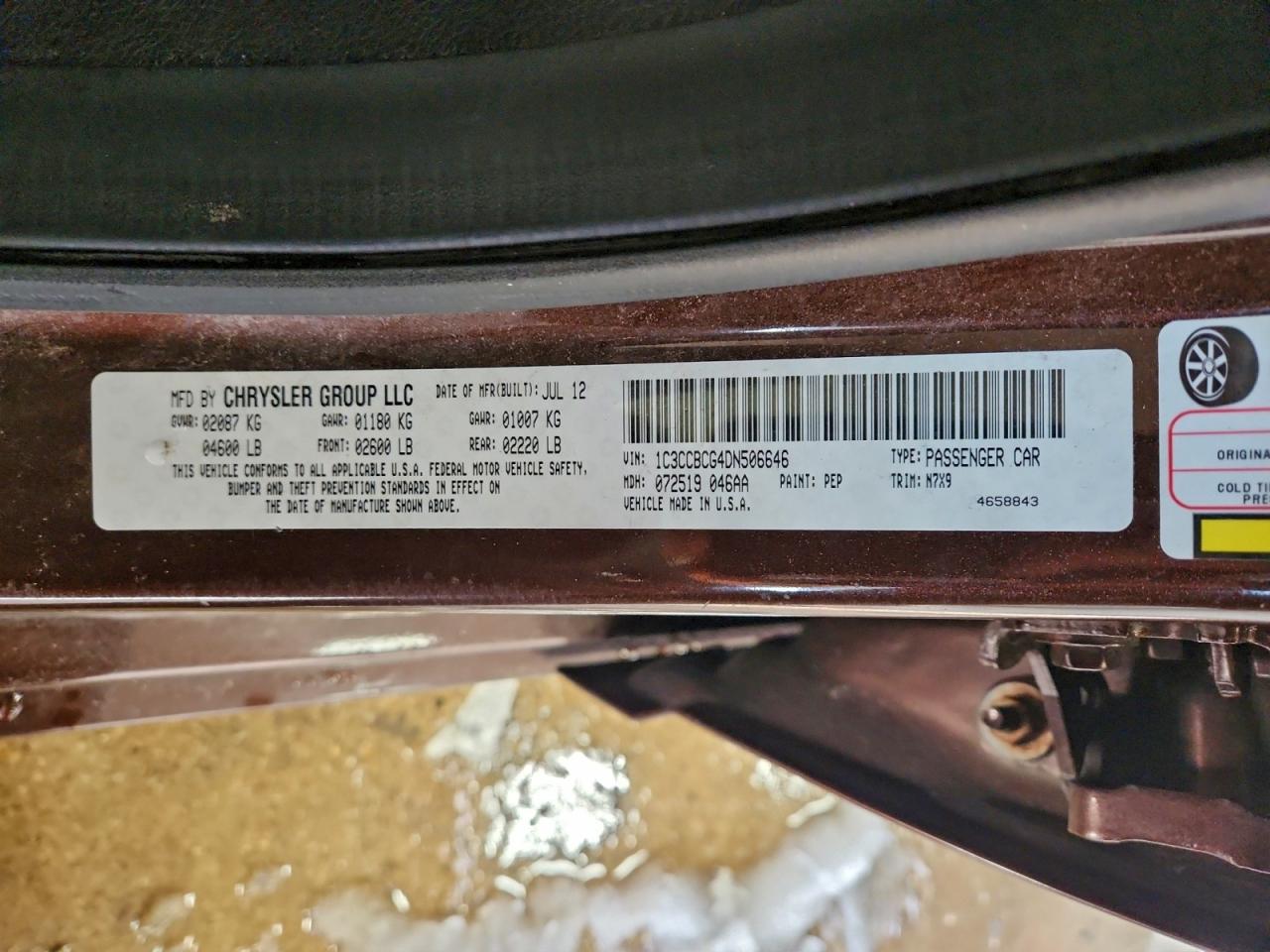 2013 CHRYSLER 200 LIMITED photo 13