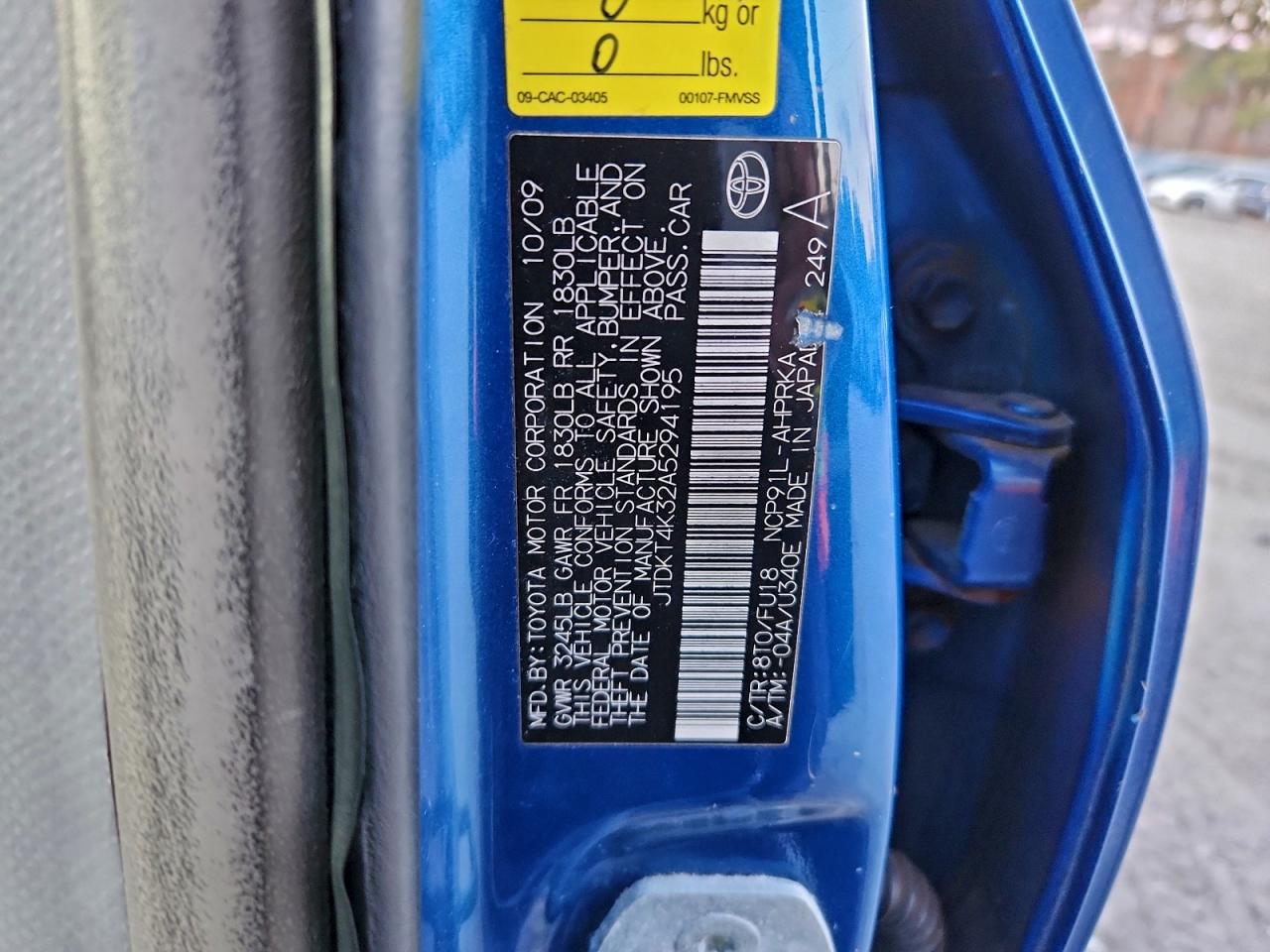 2010 TOYOTA YARIS photo 12