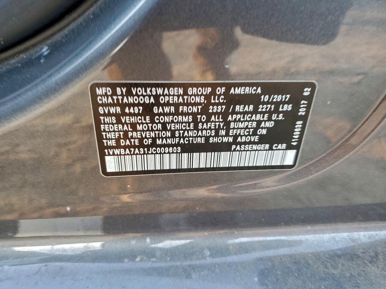 2018 VOLKSWAGEN PASSAT SE photo 12