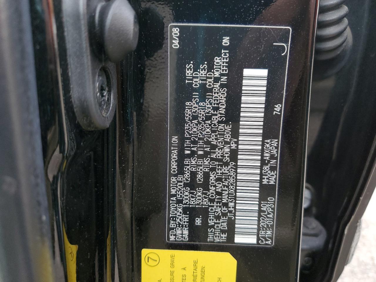 2008 LEXUS RX 400H photo 13
