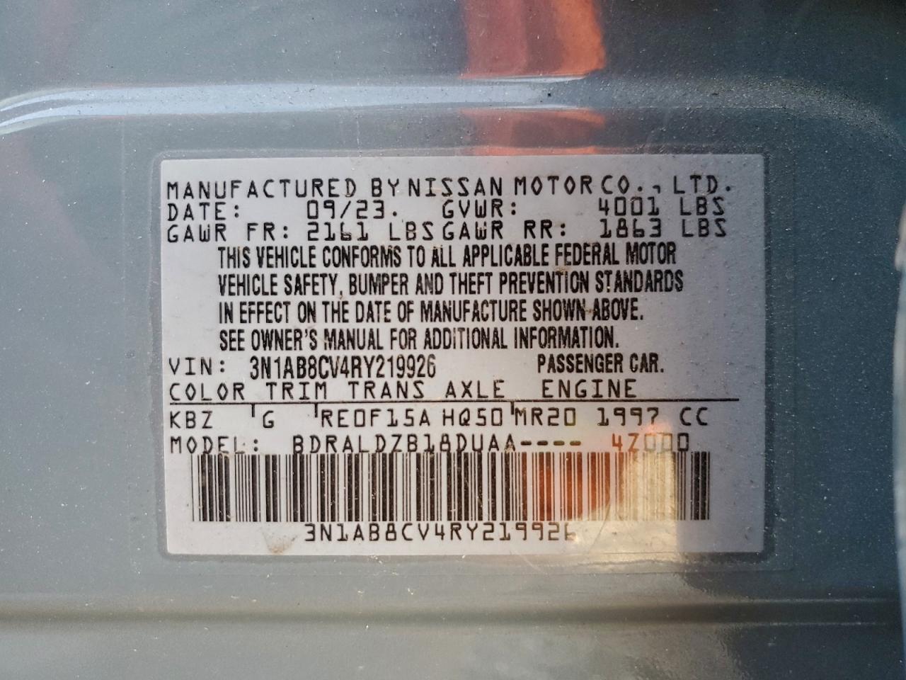 2024 NISSAN SENTRA SV photo 12