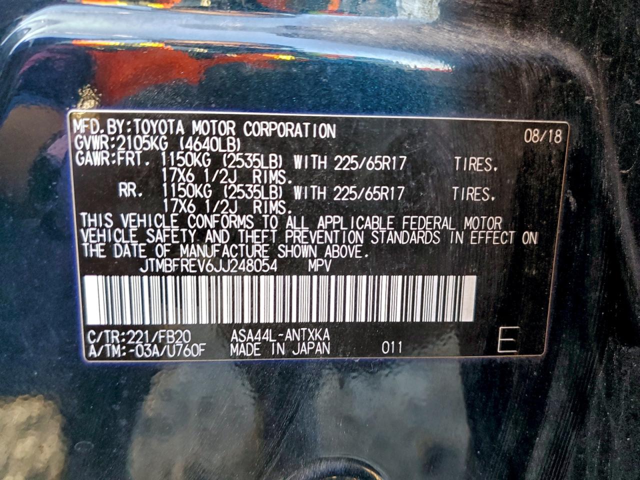 2018 TOYOTA RAV4 LE photo 14