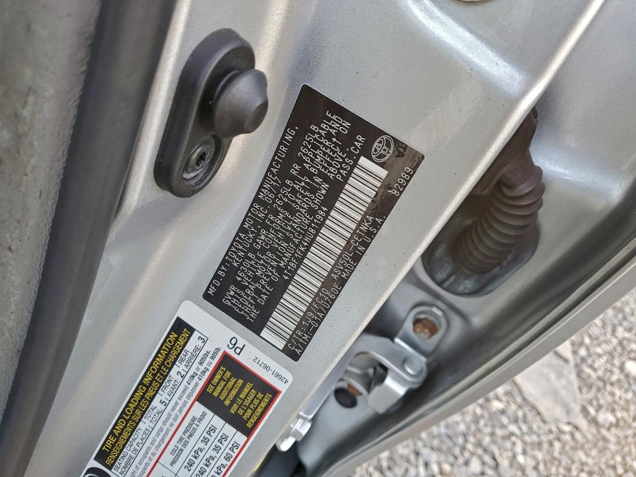 2017 TOYOTA CAMRY LE photo 12