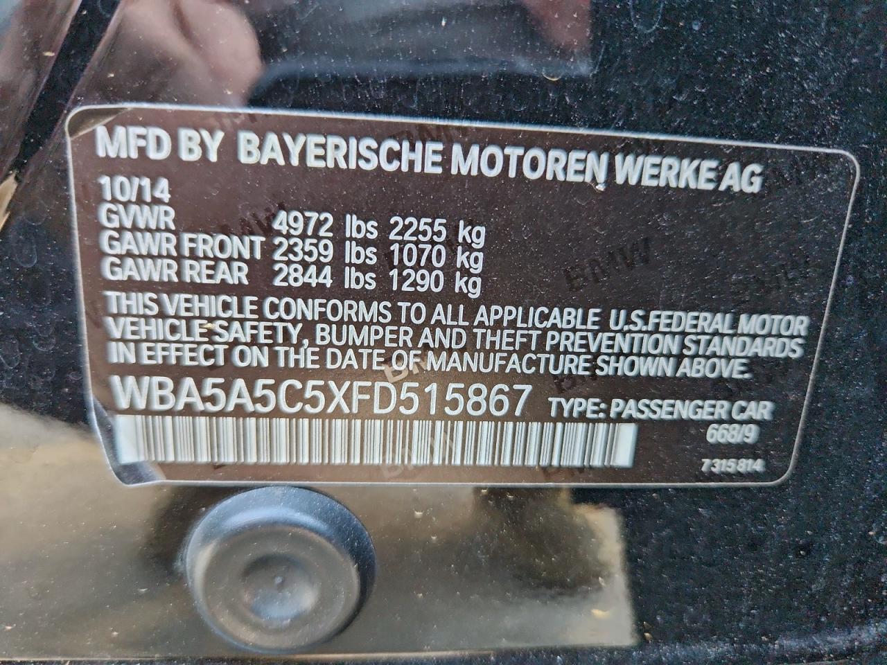 2015 BMW 528 I photo 12