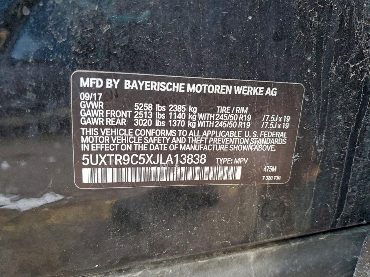 2018 BMW X3 XDRIVE30I photo 13