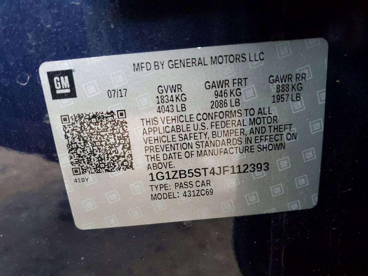 2018 CHEVROLET MALIBU LS photo 25