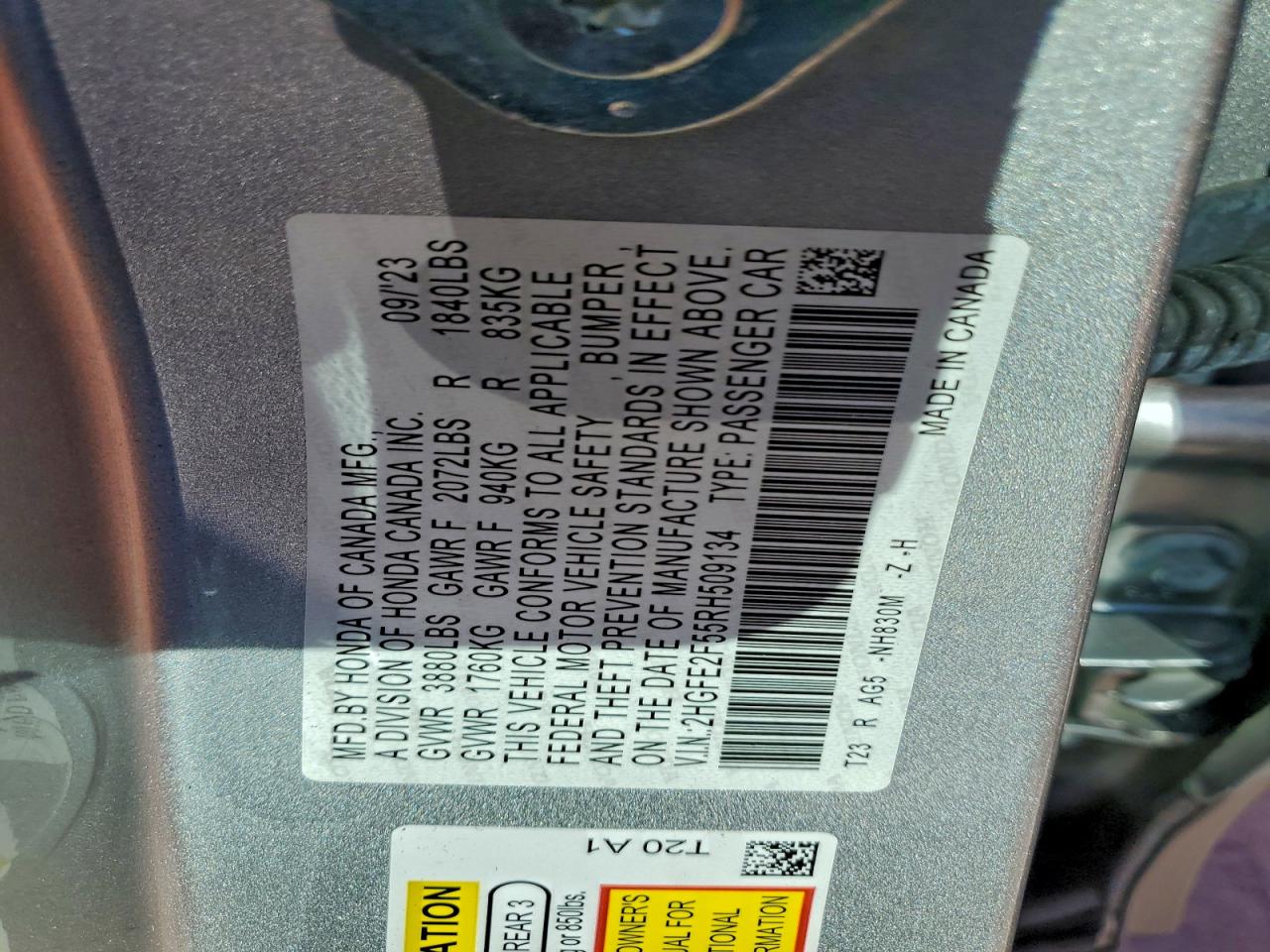 2024 HONDA CIVIC SPORT photo 12