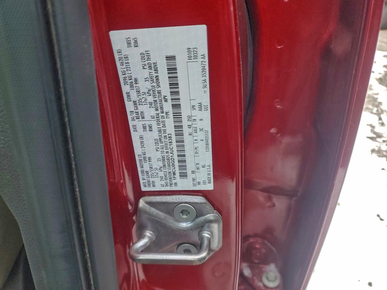 2018 FORD ESCAPE SE photo 13