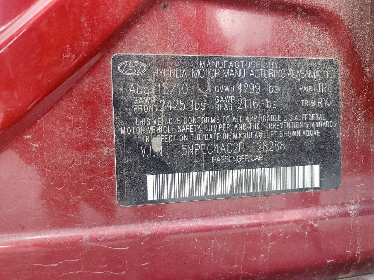 2011 HYUNDAI SONATA SE photo 12