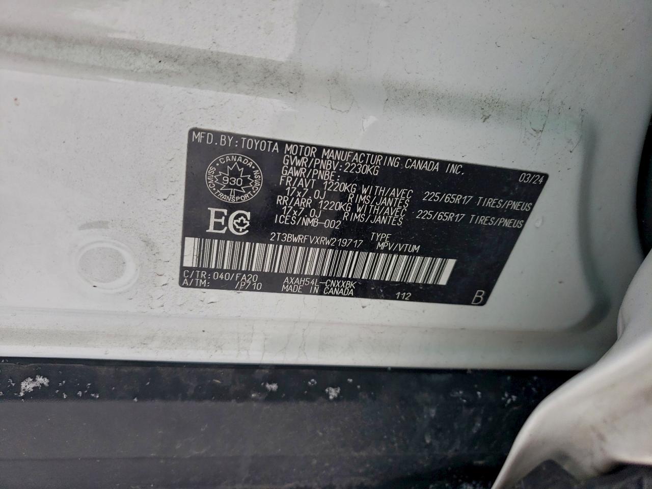 2024 TOYOTA RAV4 LE photo 13
