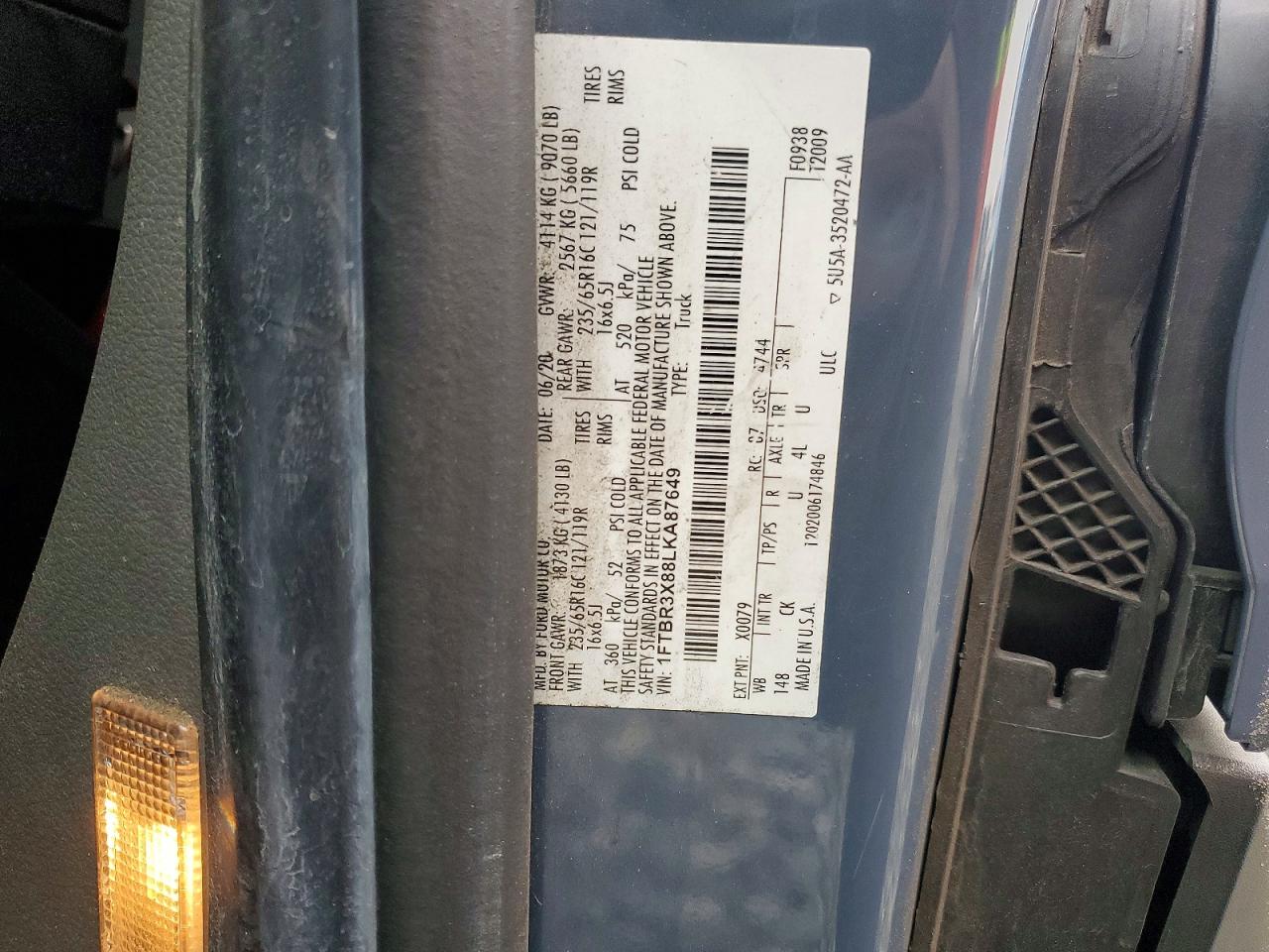 2020 FORD TRANSIT T-250 photo 13