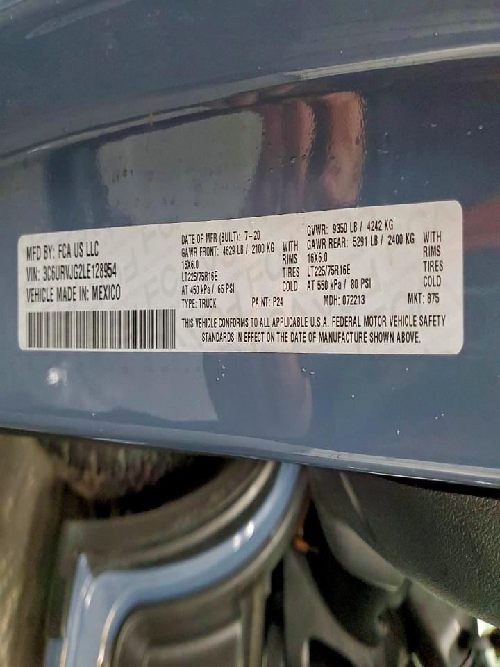 2020 RAM PROMASTER 3500 DELIVERY VAN photo 13