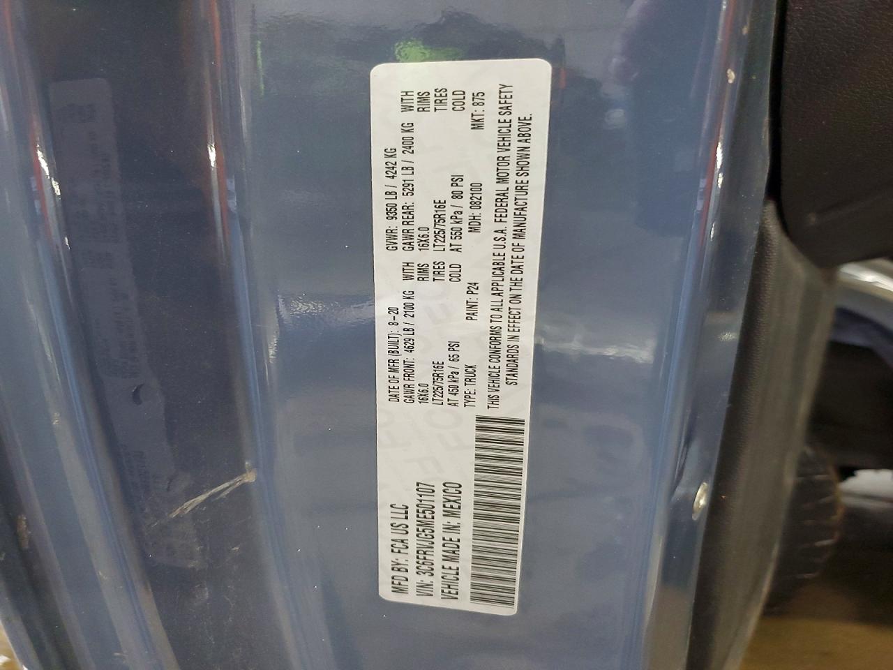 2021 RAM PROMASTER 3500 3500 HIGH photo 12