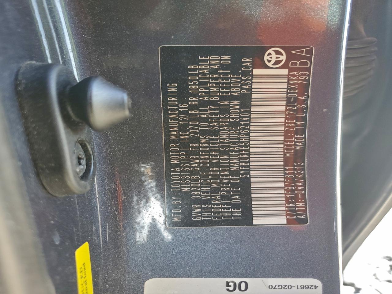 2017 TOYOTA COROLLA L photo 12