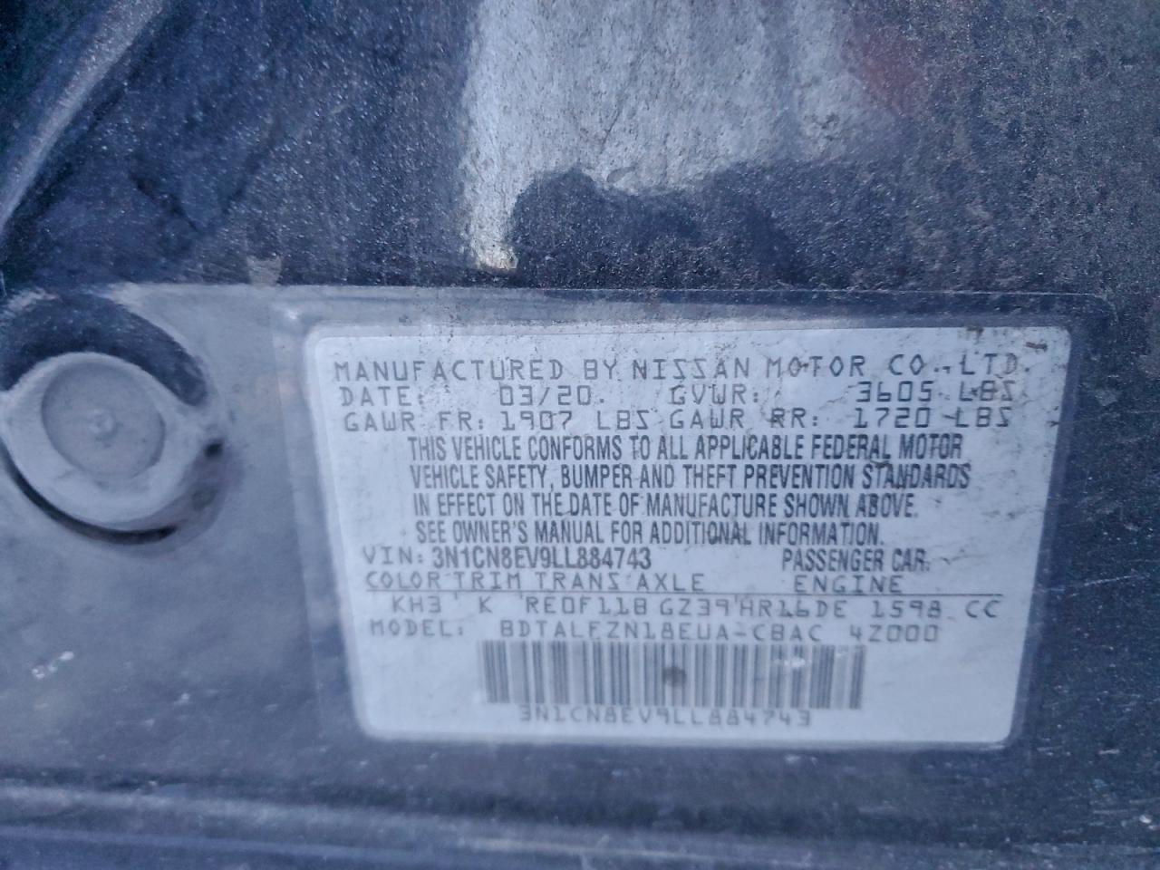 2020 NISSAN VERSA SV photo 23