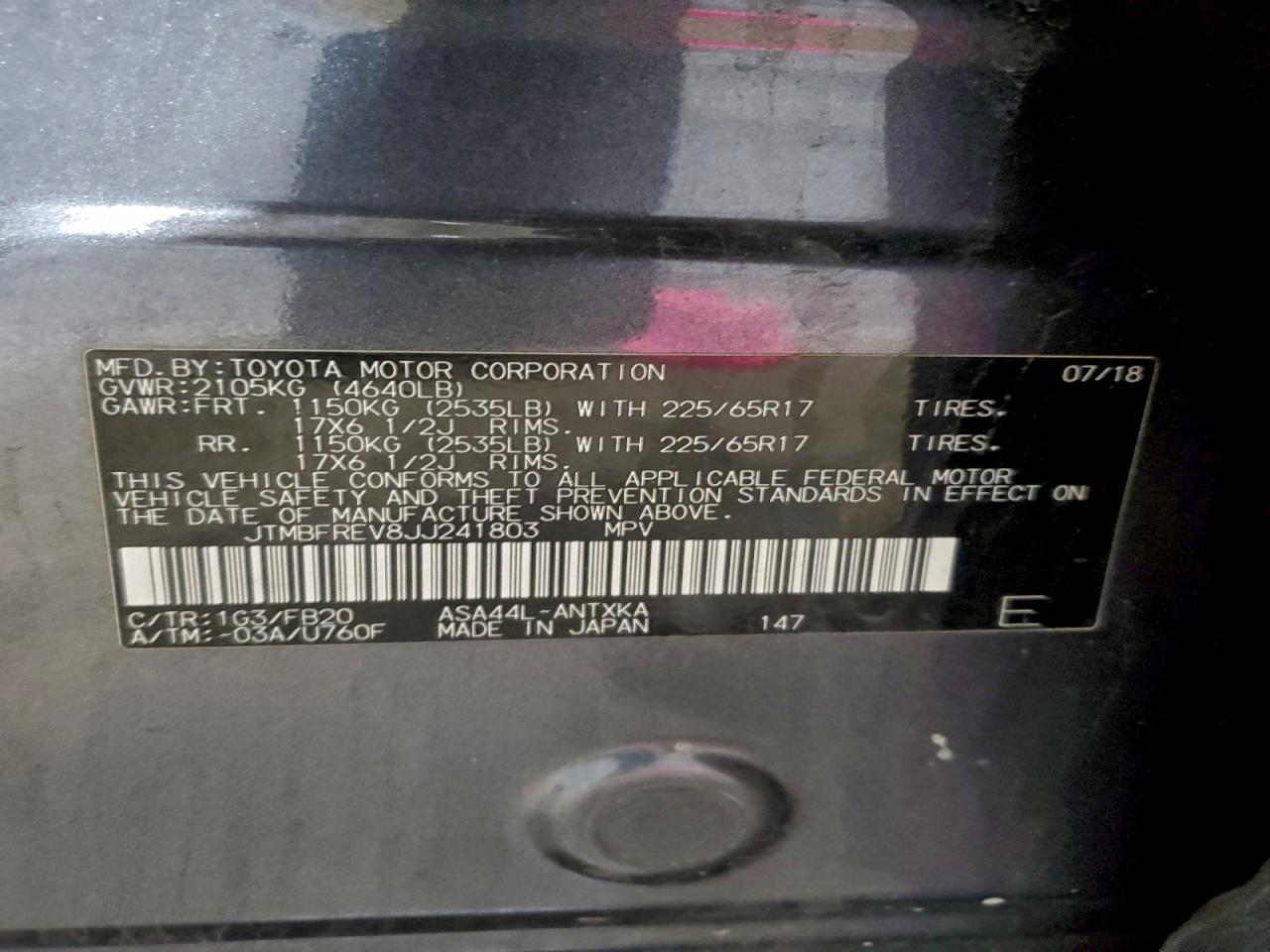 2018 TOYOTA RAV4 LE photo 13