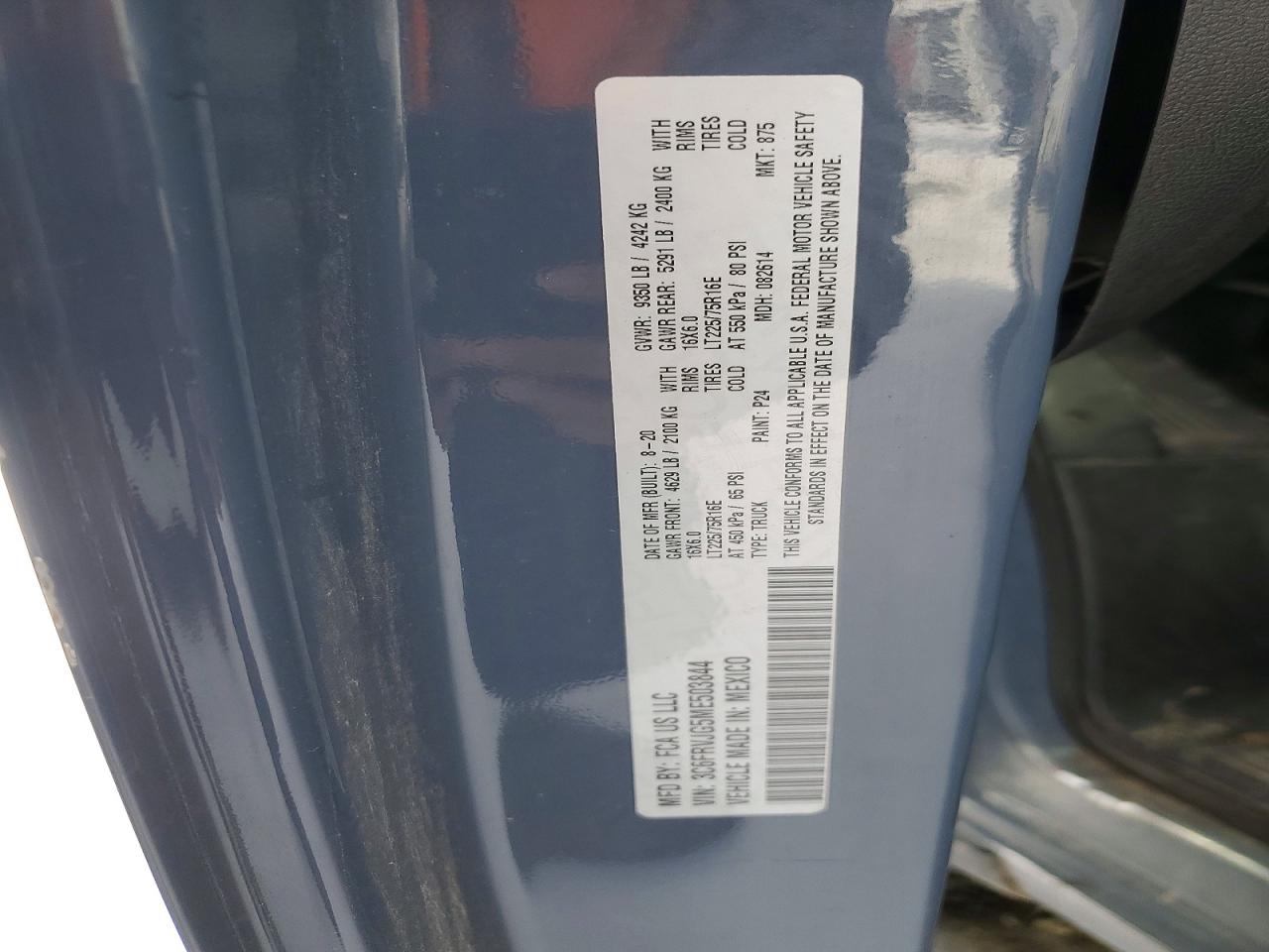 2021 RAM PROMASTER 3500 DELIVERY VAN photo 13