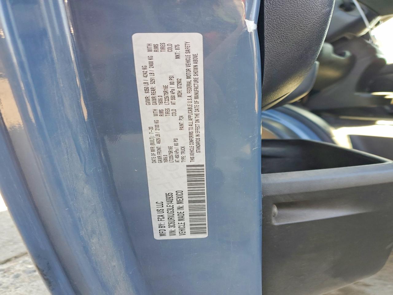 2020 RAM PROMASTER 3500 DELIVERY VAN photo 13