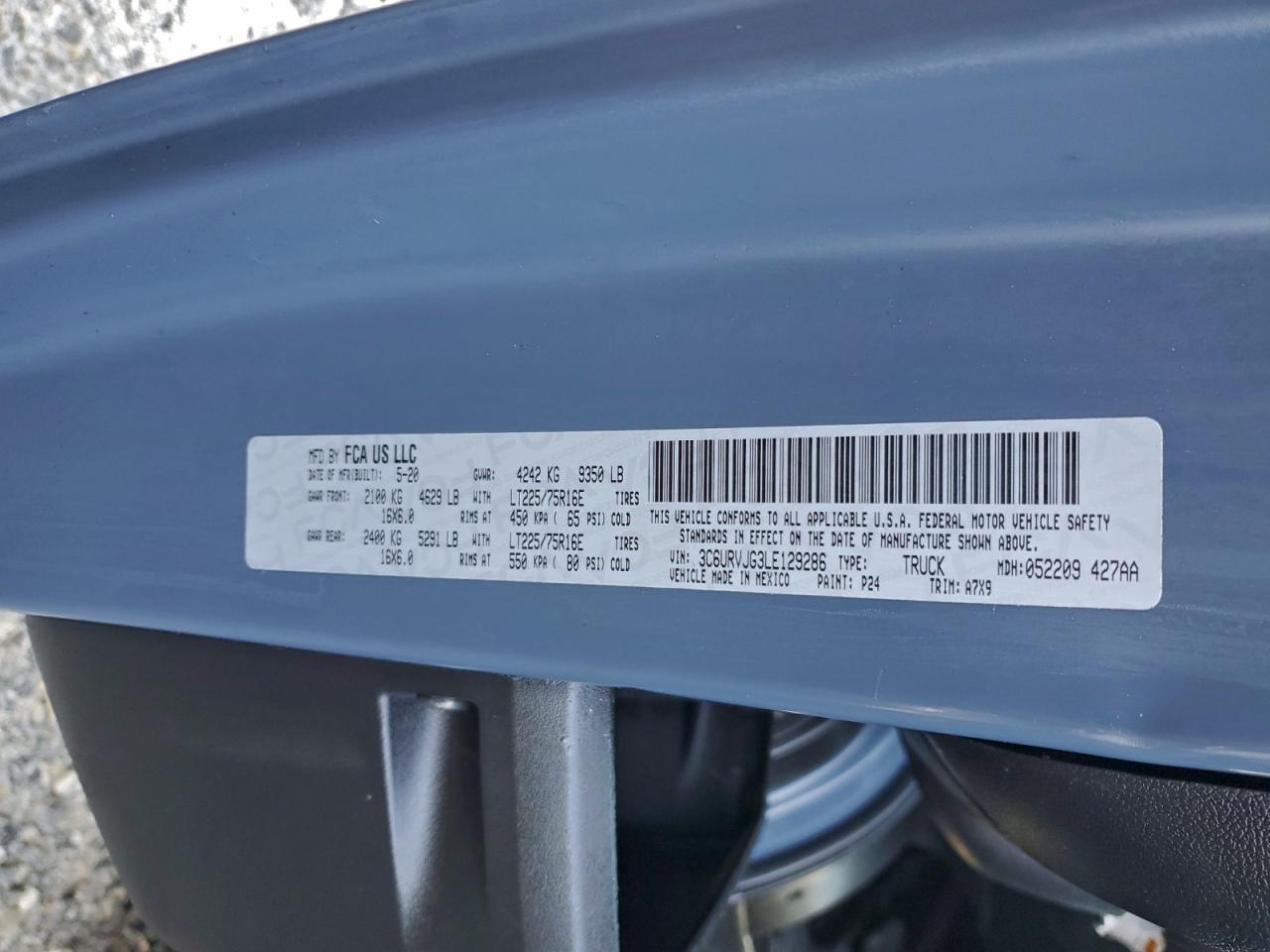 2020 RAM PROMASTER 3500 DELIVERY VAN photo 12