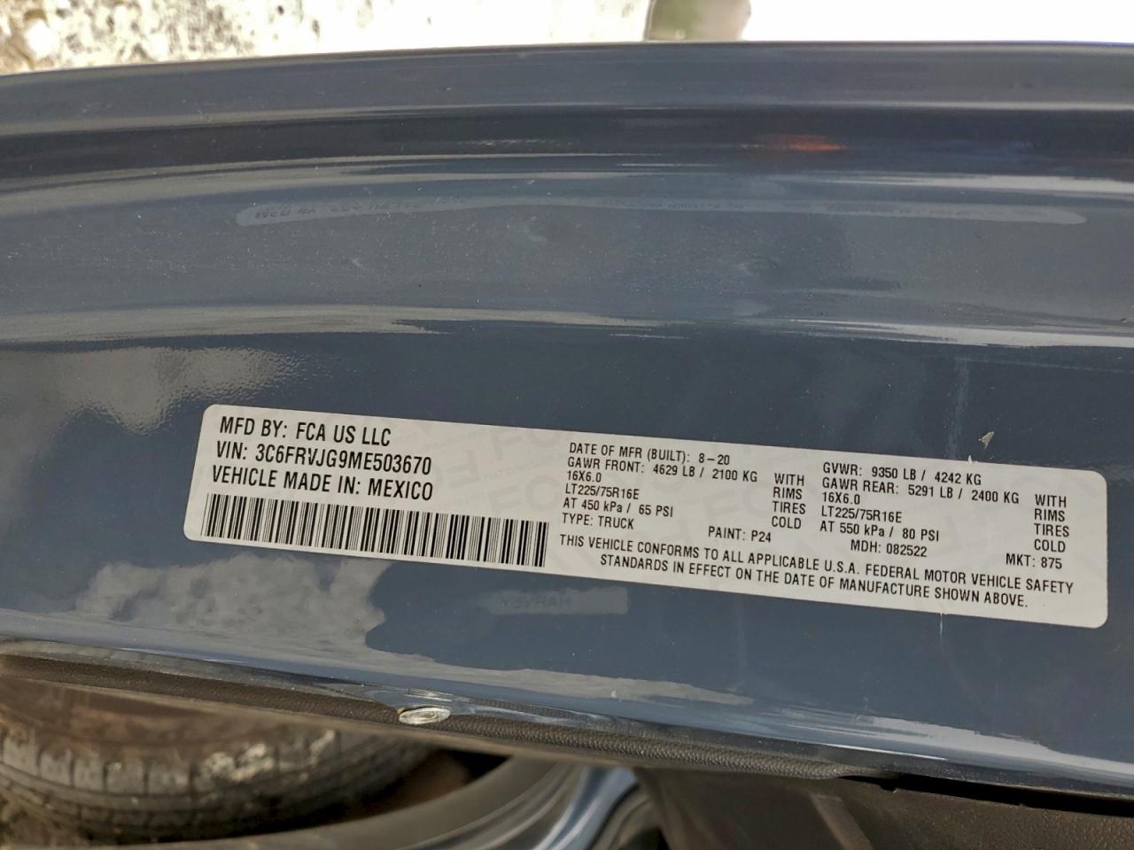 2021 RAM PROMASTER 3500 DELIVERY VAN photo 12
