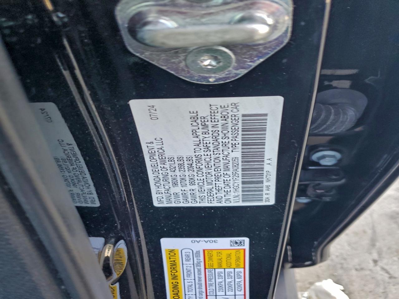 2024 HONDA ACCORD LX photo 12
