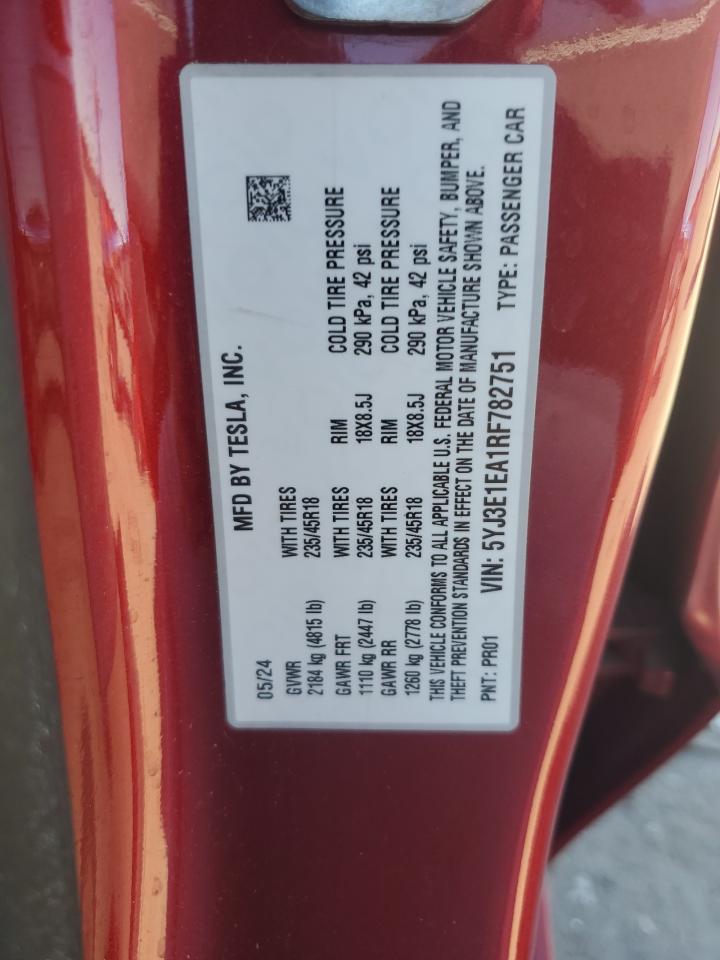 2024 TESLA MODEL 3 photo 13