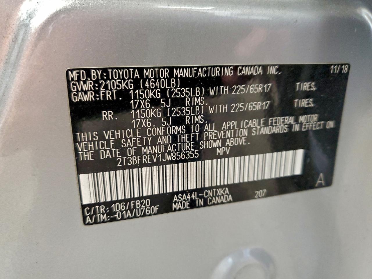 2018 TOYOTA RAV4 LE photo 14