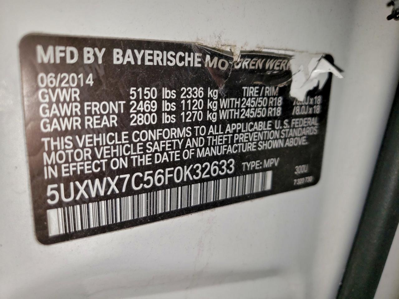 2015 BMW X3 XDRIVE35I photo 13