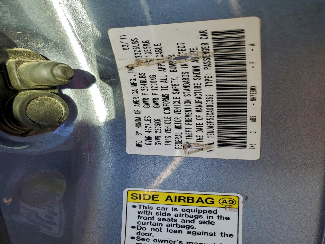 2012 ACURA TL photo 13