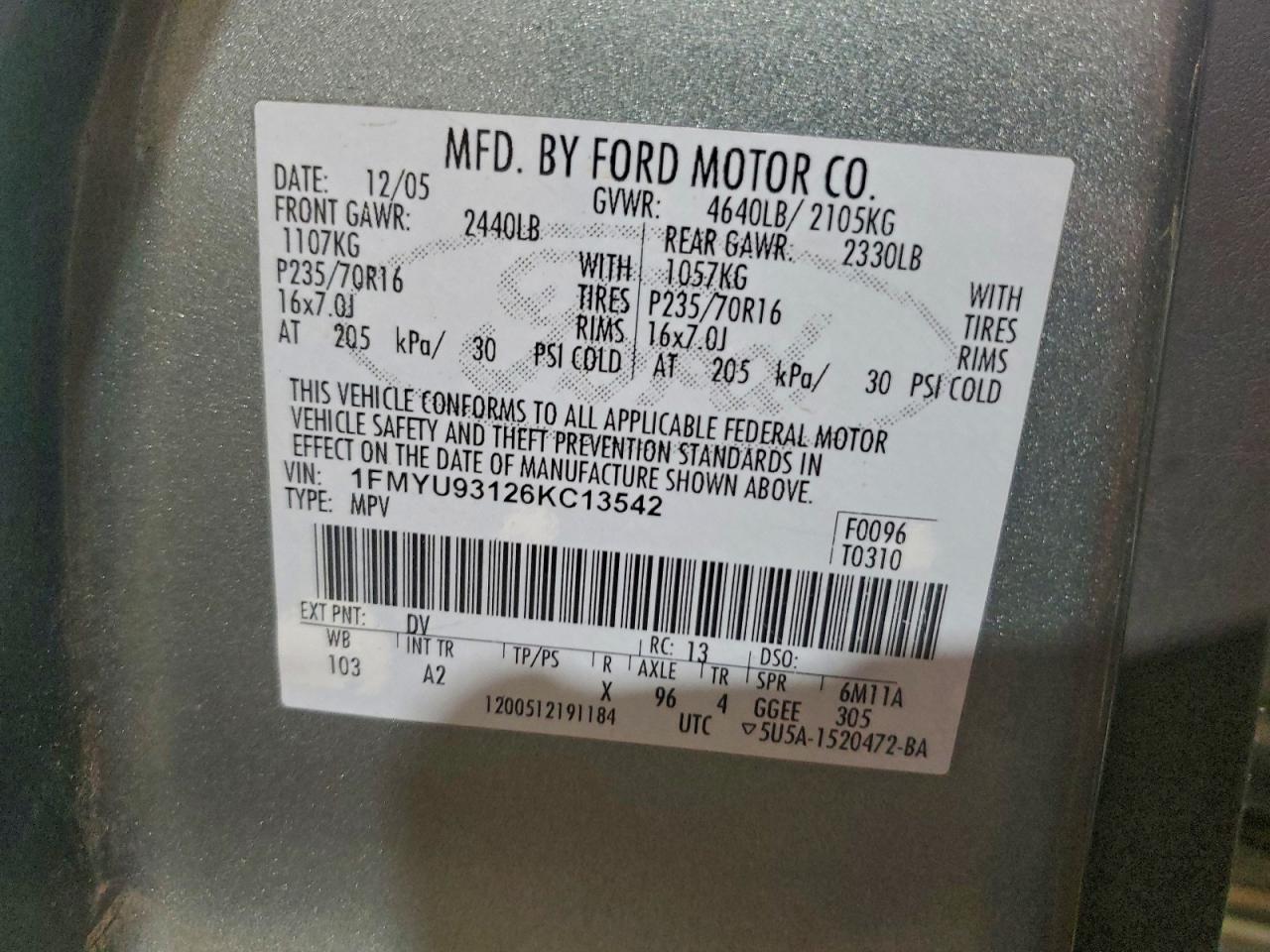 2006 FORD ESCAPE XLT photo 13