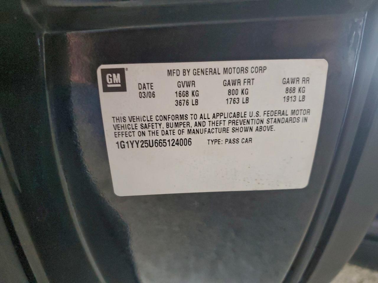 2006 CHEVROLET CORVETTE photo 13