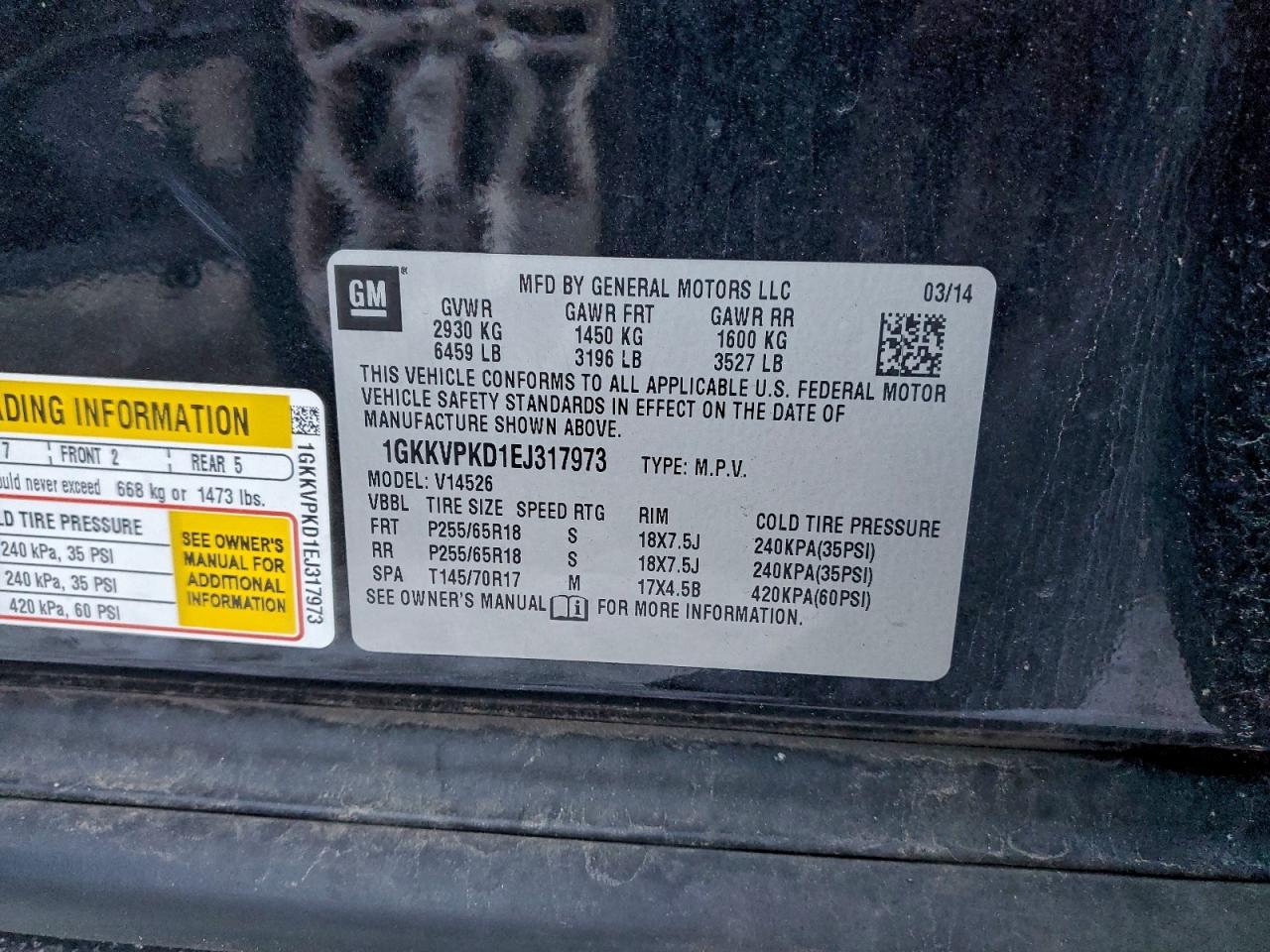 2014 GMC ACADIA SLE photo 13