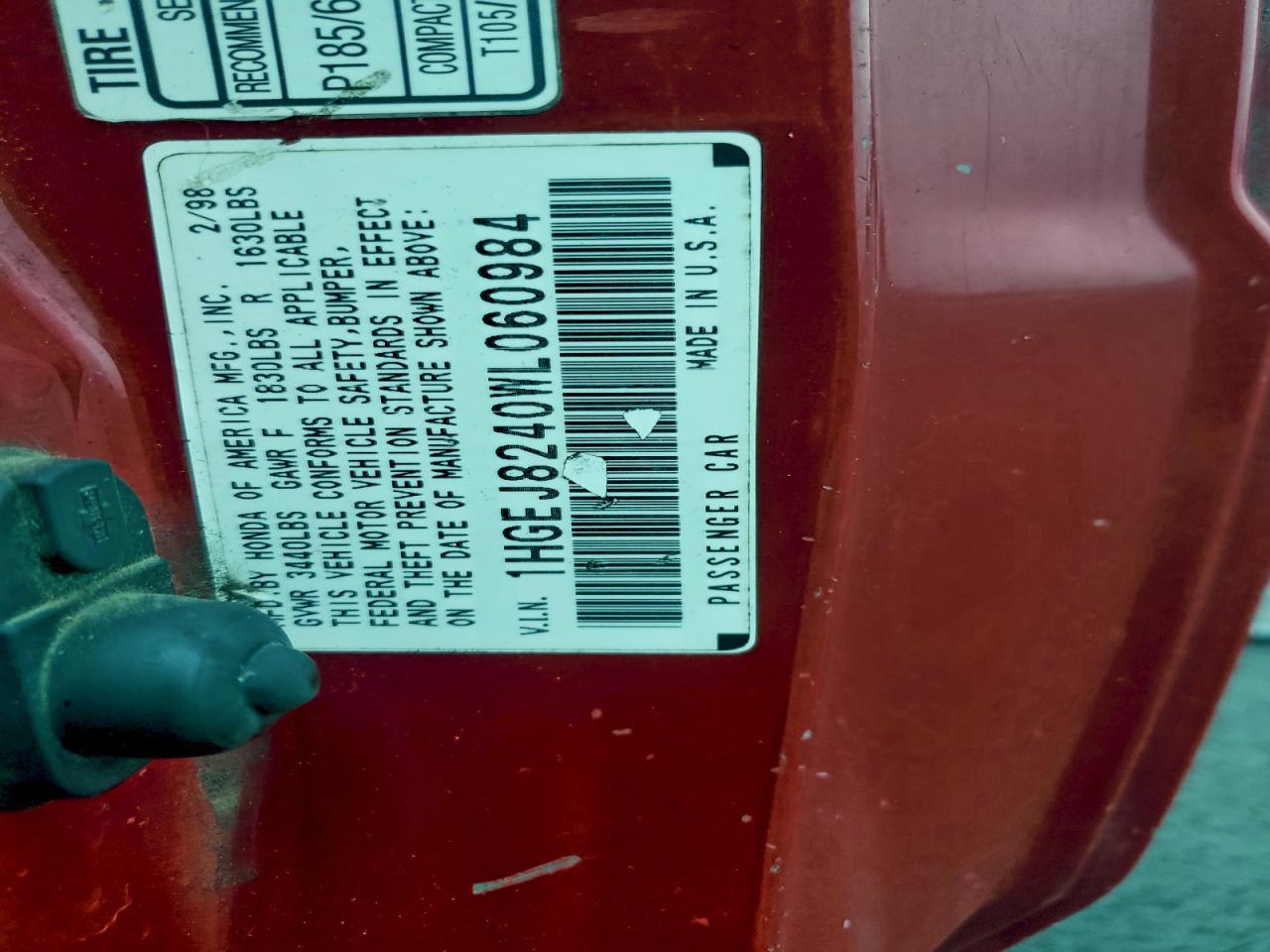 1998 HONDA CIVIC EX photo 12