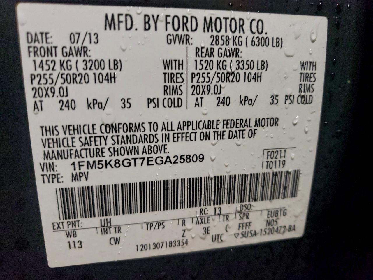 2014 FORD EXPLORER SPORT photo 49