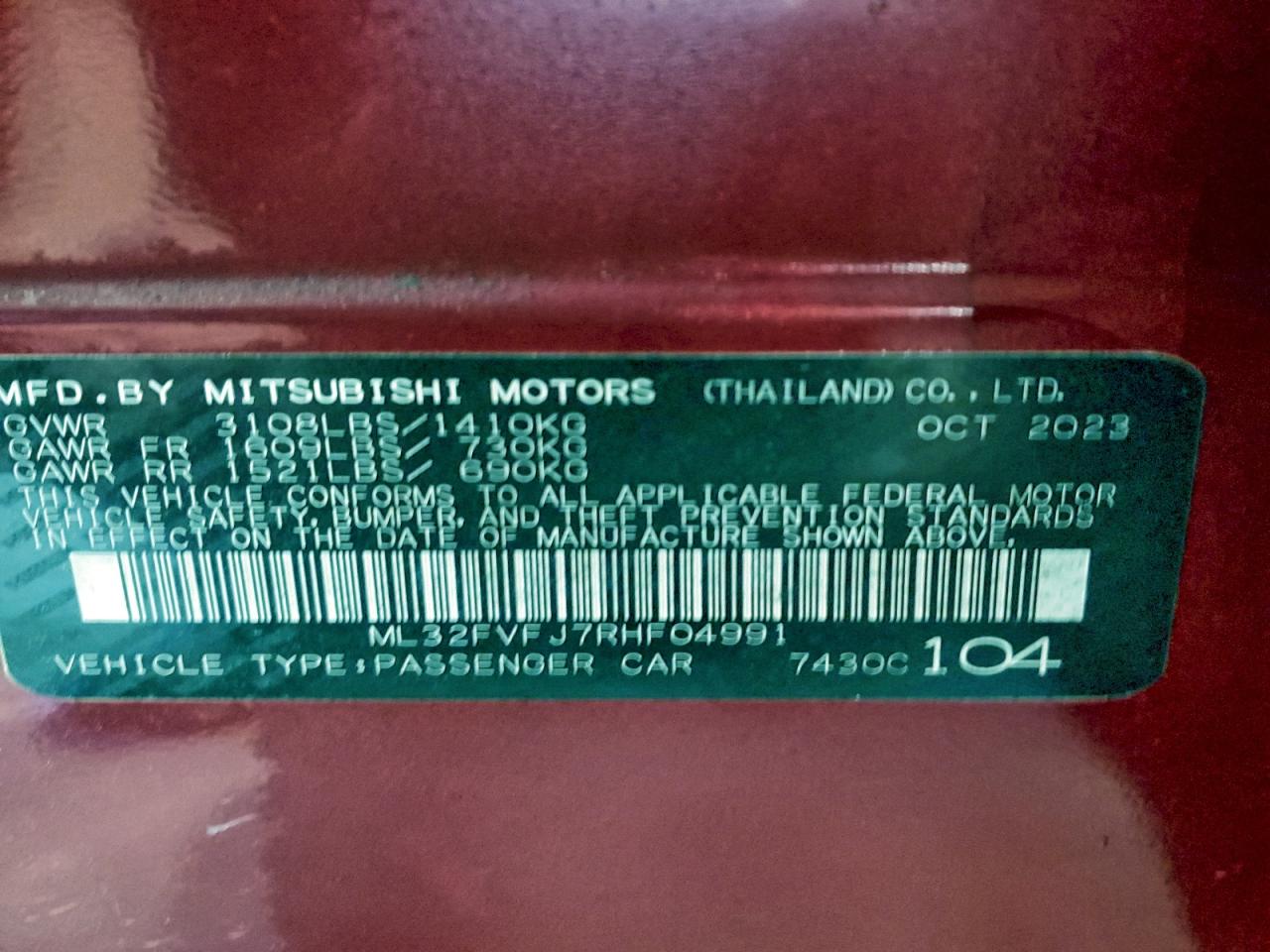 2024 MITSUBISHI MIRAGE G4 SE photo 12