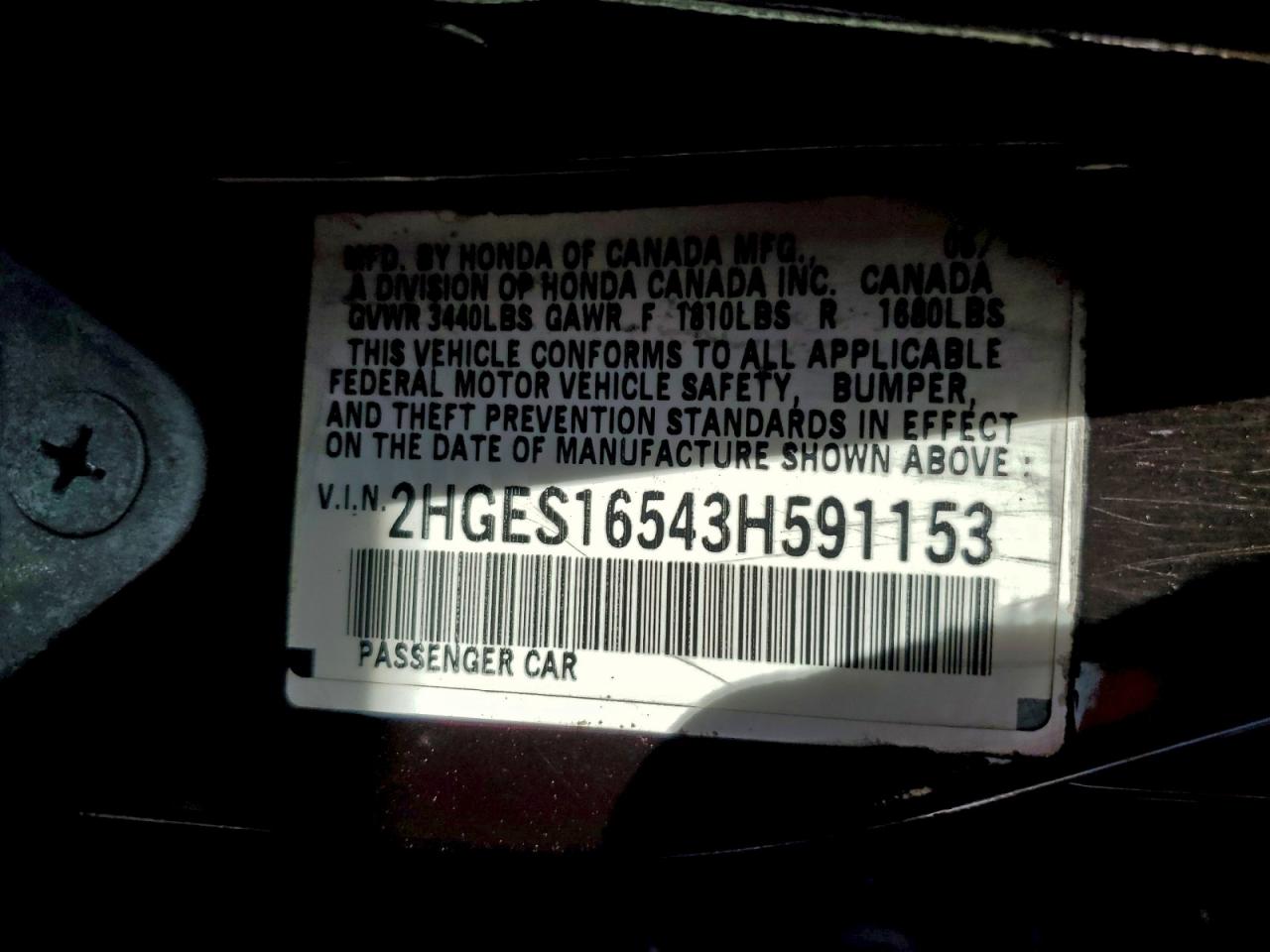 2003 HONDA CIVIC LX photo 12