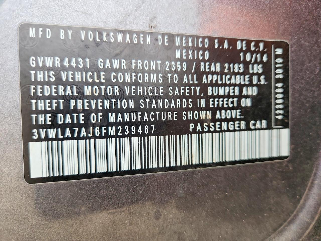 2015 VOLKSWAGEN JETTA TDI photo 12