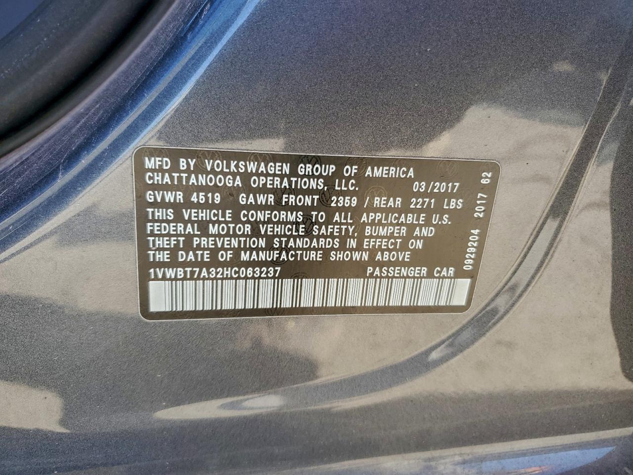 2017 VOLKSWAGEN PASSAT SE photo 25