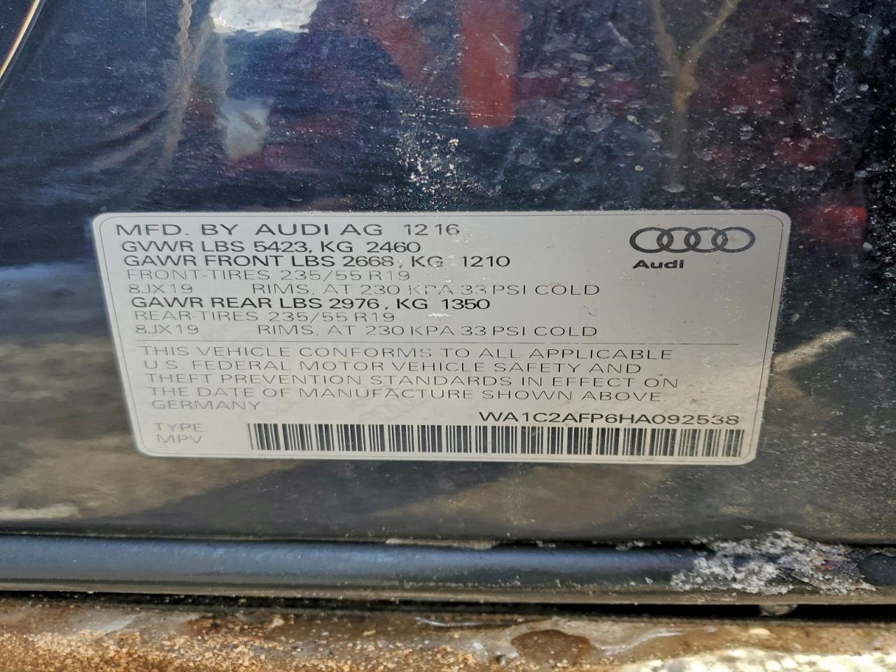 2017 AUDI Q5 PREMIUM photo 13