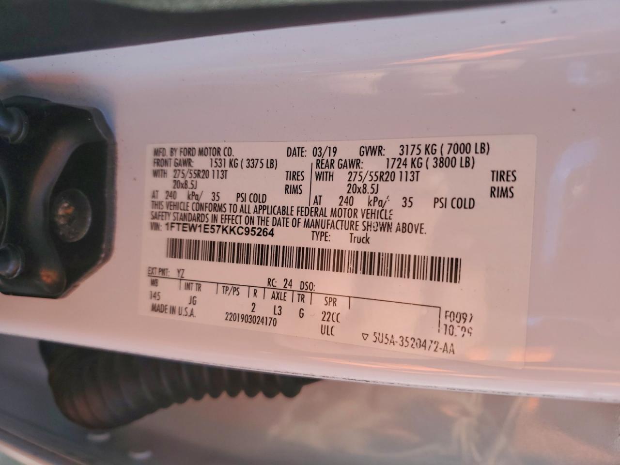 2019 FORD F150 SUPERCREW photo 12