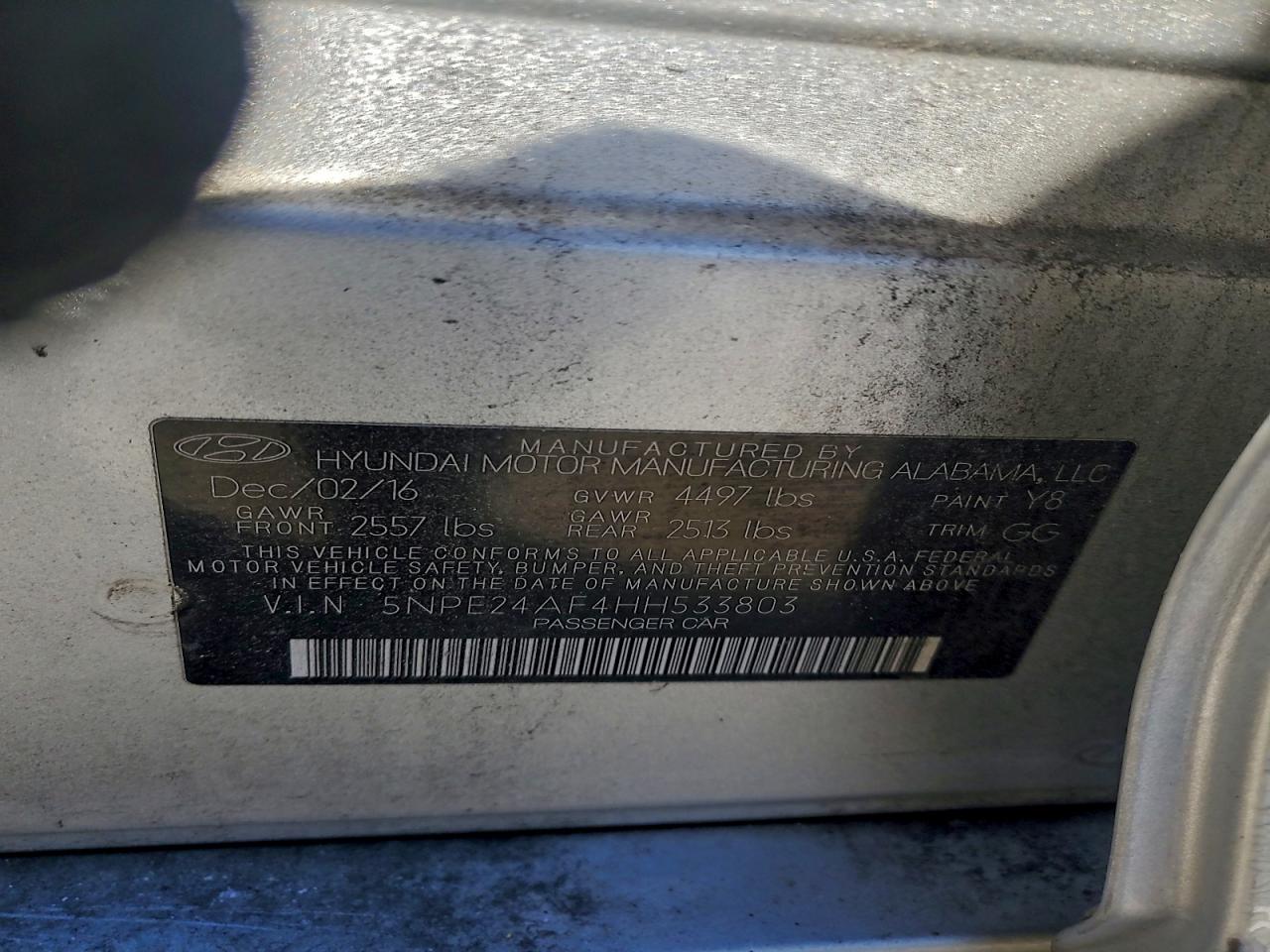 2017 HYUNDAI SONATA SE photo 13
