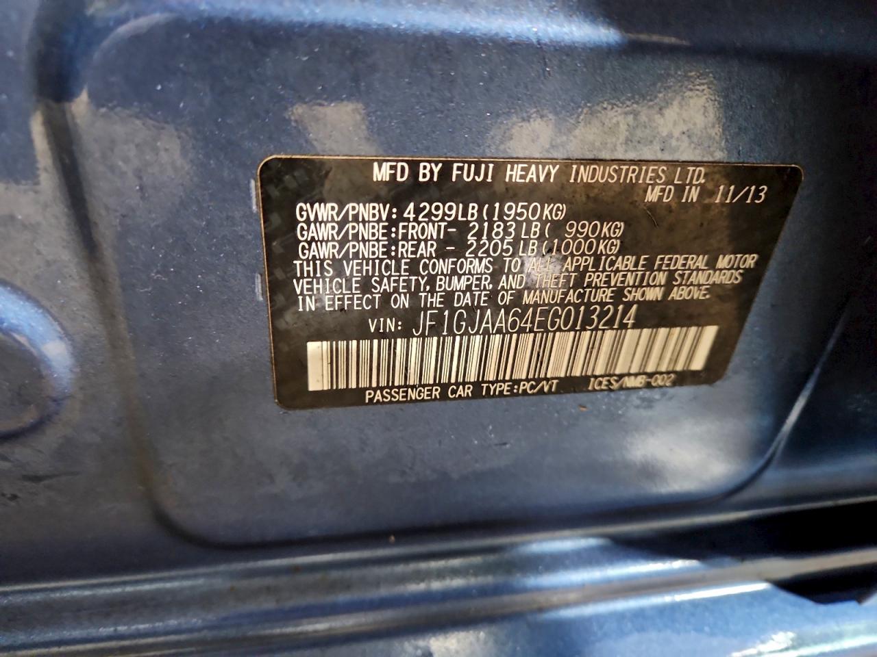 2014 SUBARU IMPREZA photo 12