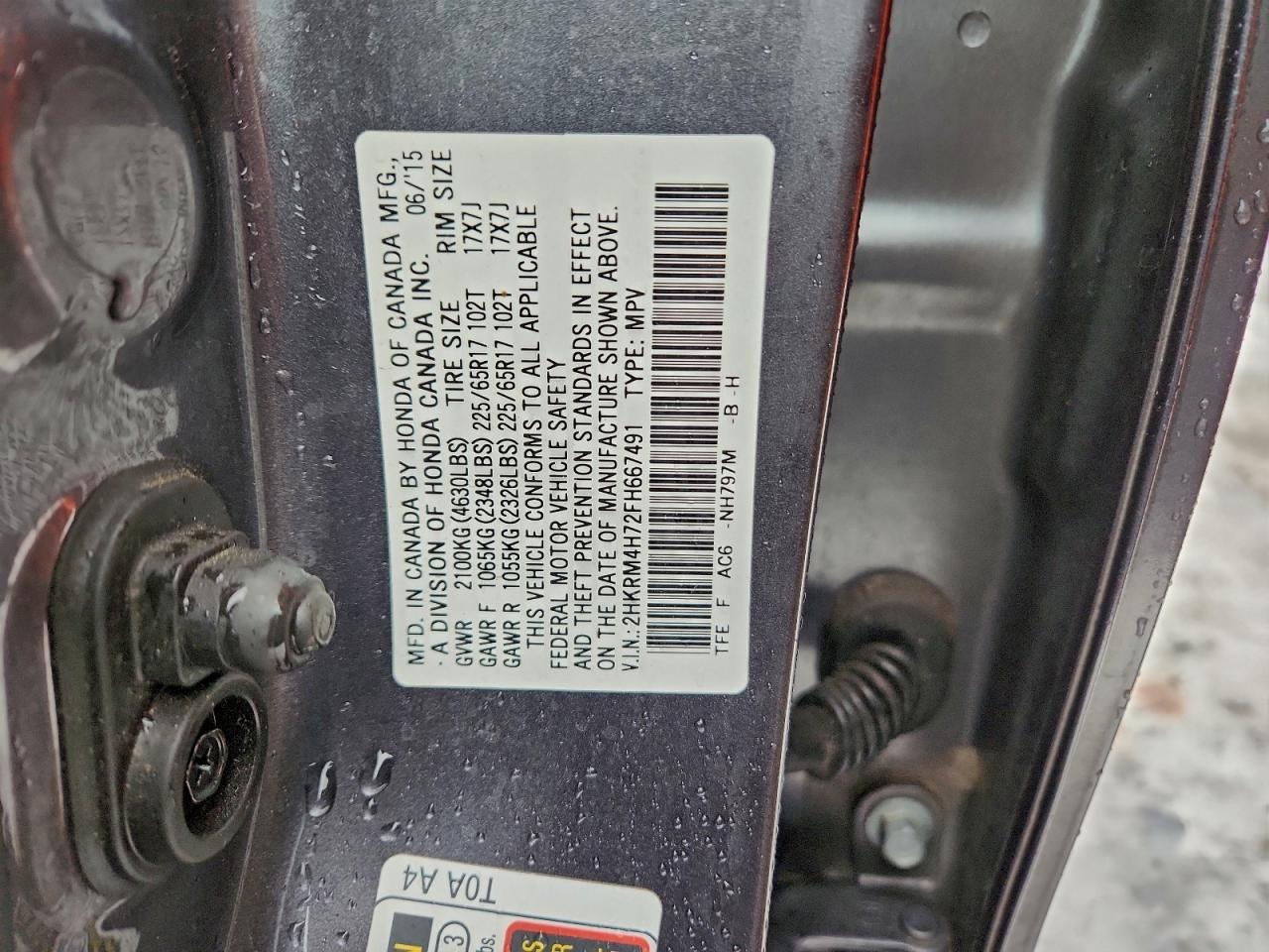2015 HONDA CR-V EXL photo 14