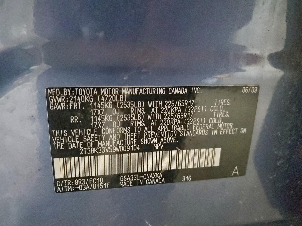 2009 TOYOTA RAV4 photo 13
