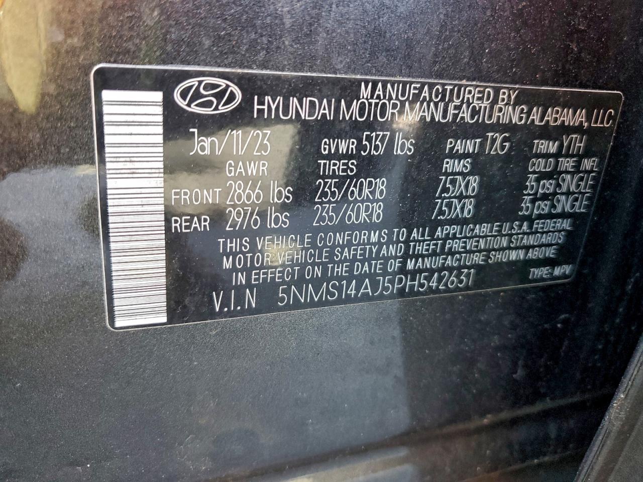 2023 HYUNDAI SANTA FE SE photo 13