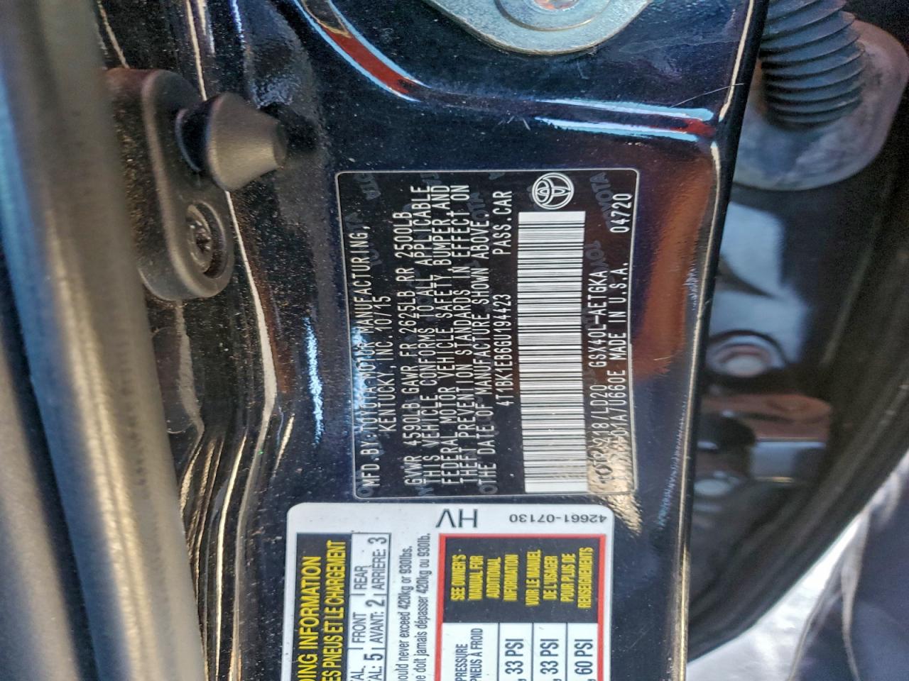 2016 TOYOTA AVALON XLE photo 12