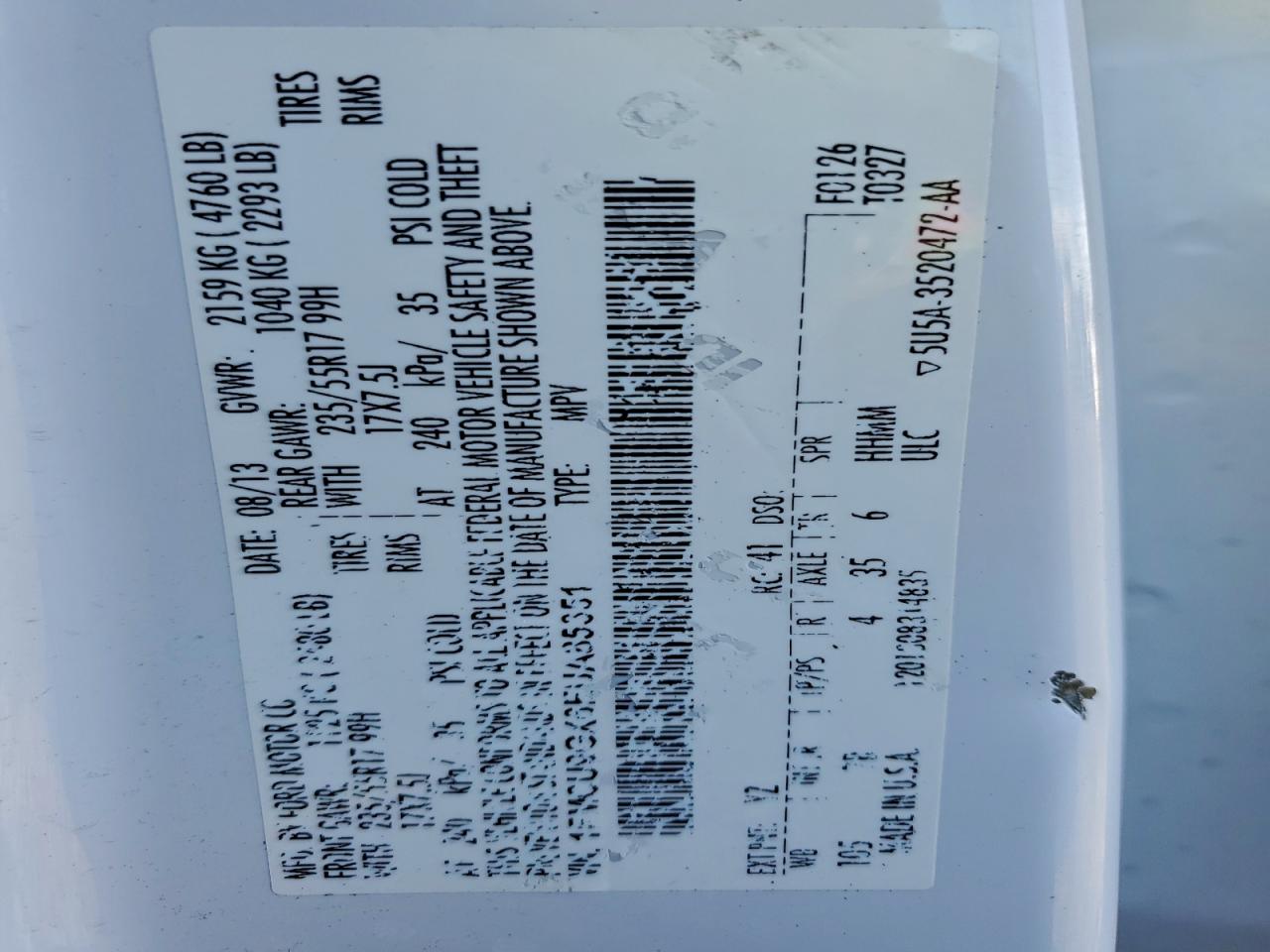 2014 FORD ESCAPE SE photo 12