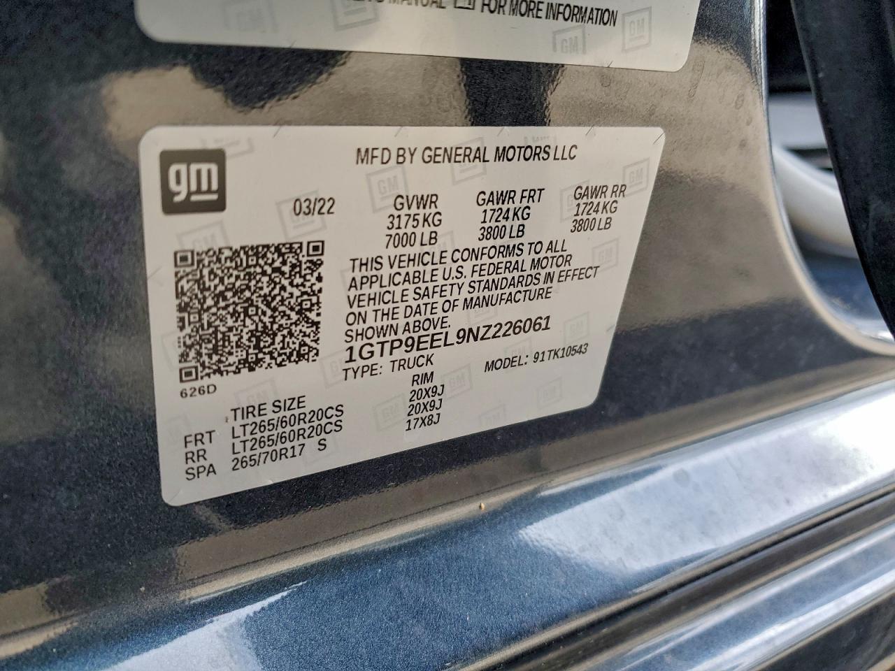 2022 GMC SIERRA LIMITED K1500 AT4 photo 12