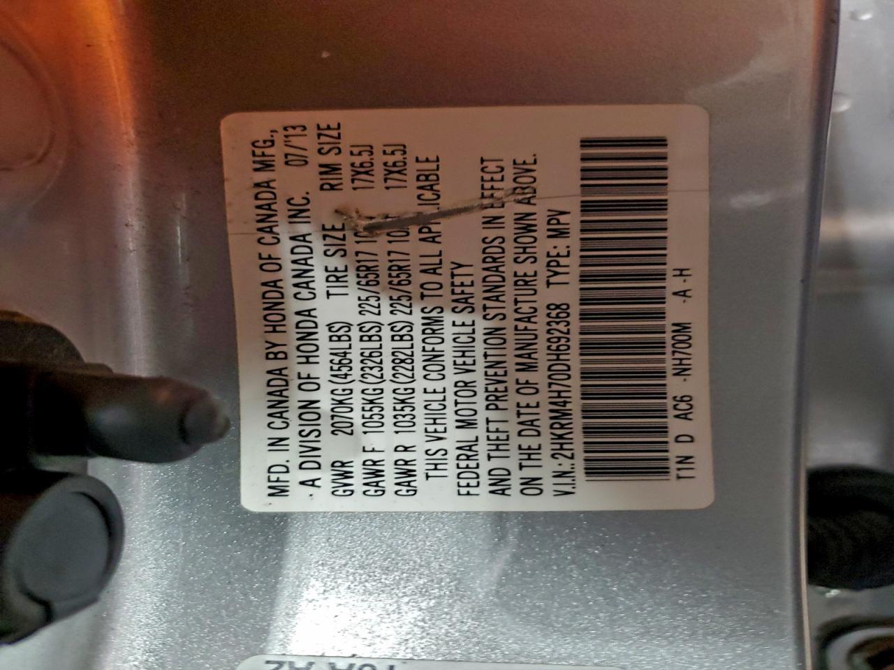 2013 HONDA CR-V EXL photo 14