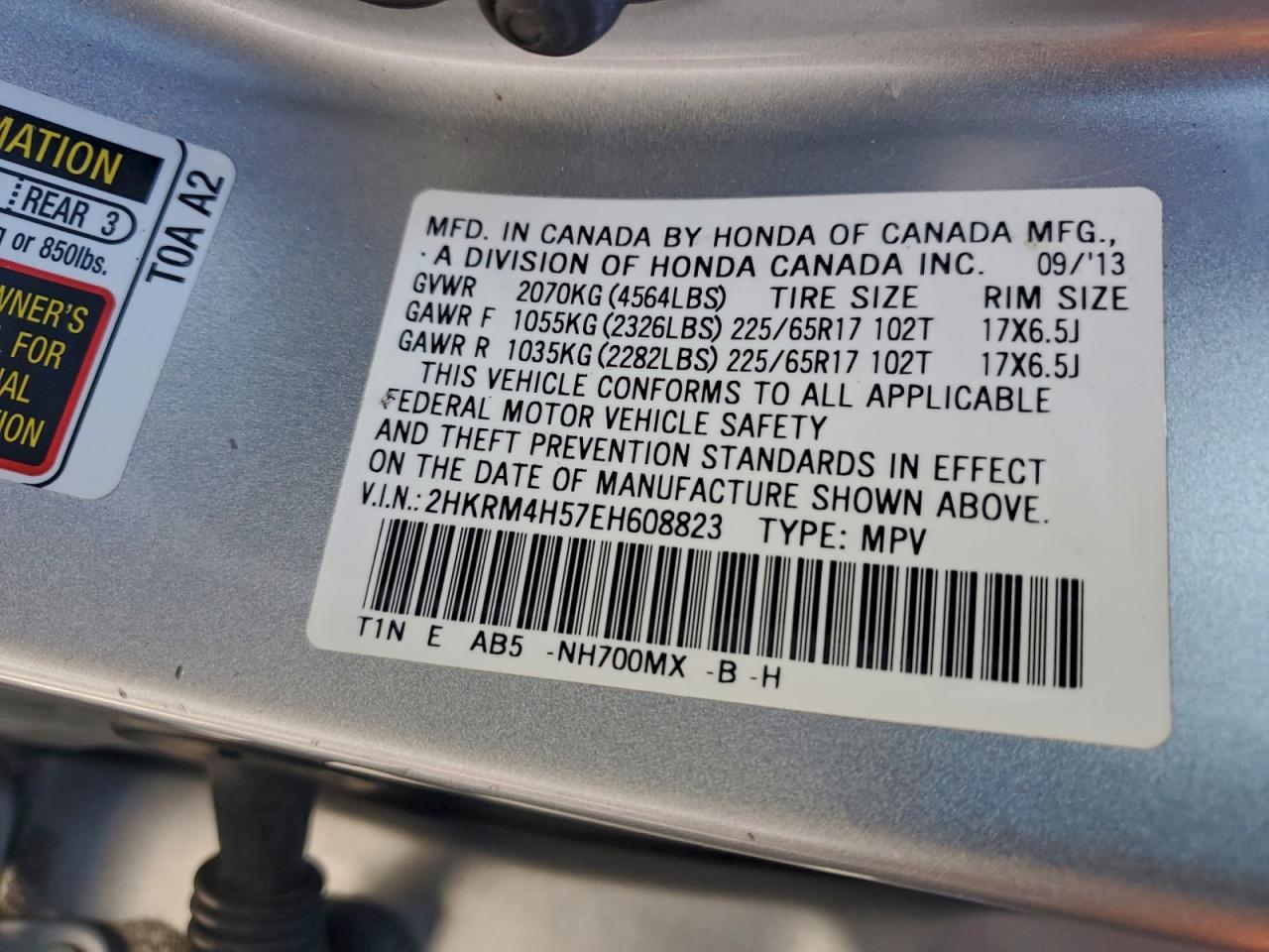 2014 HONDA CR-V EX photo 13